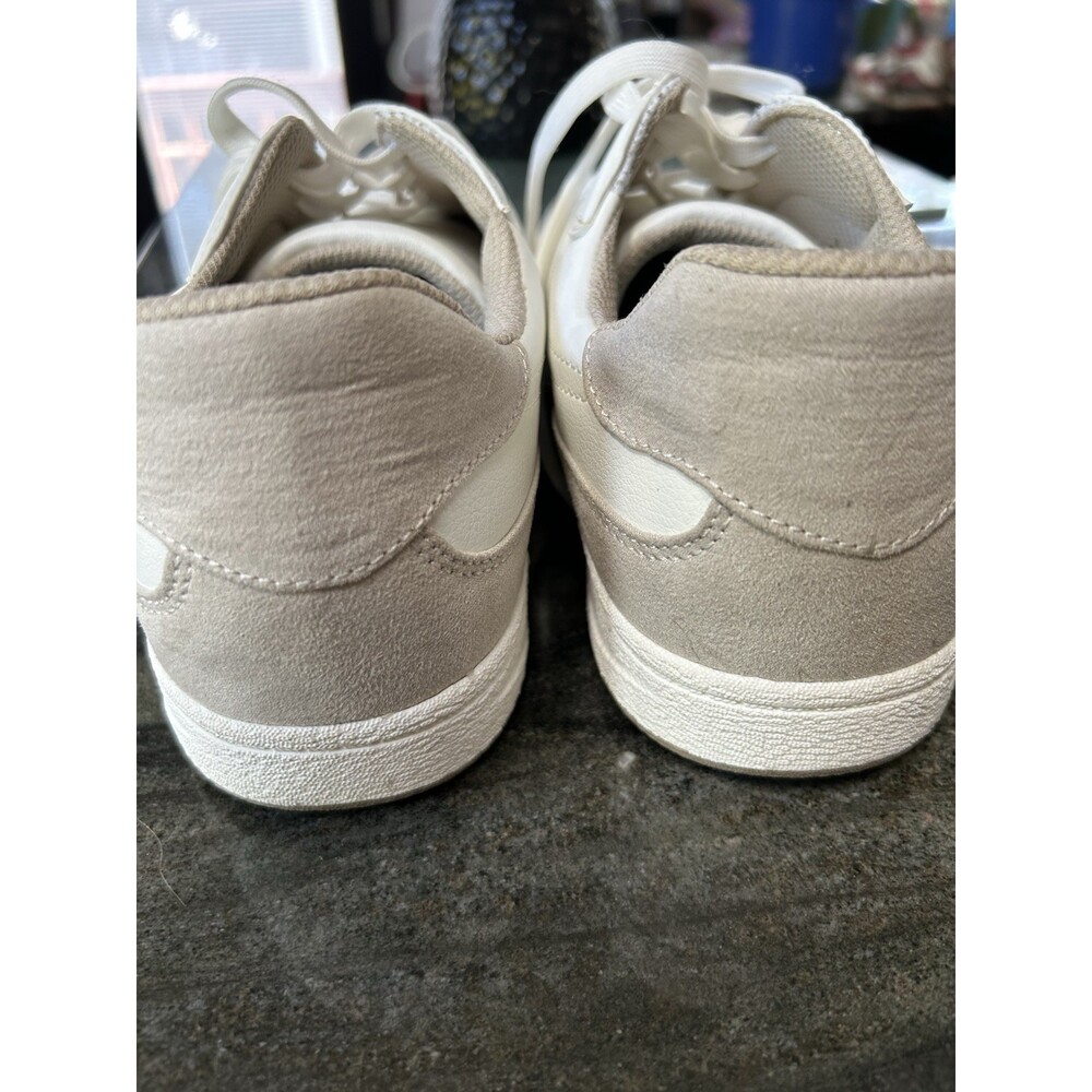 Dr. Scholls White Lace Up Sneakers Leather? Sz 11 - Picture 3 of 5